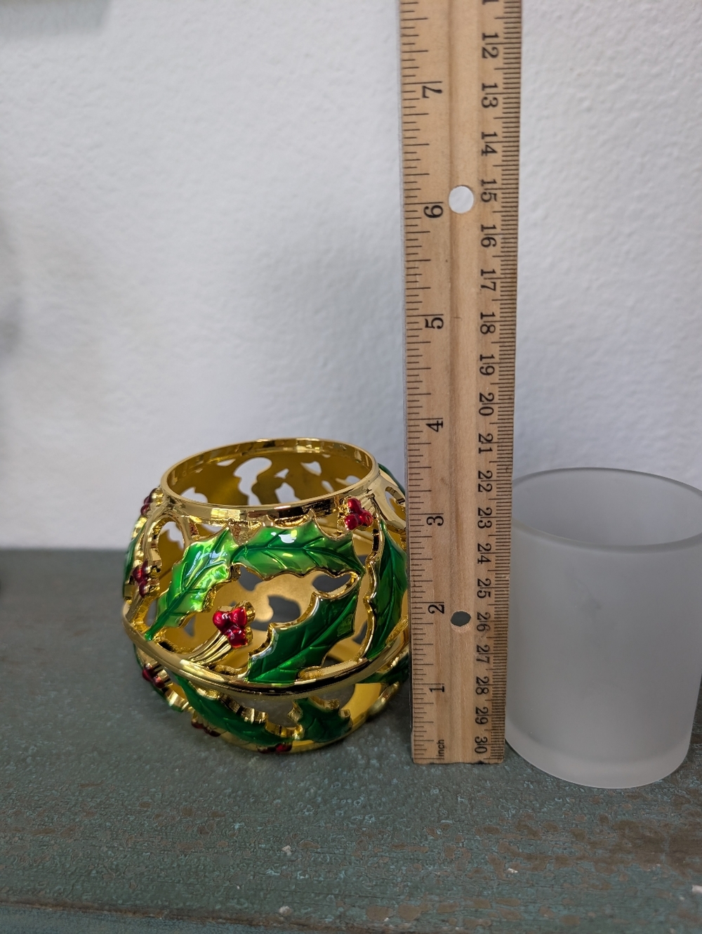 Lenox For the Holidays Holiday Gold Holly Votive Tea-Light Candle Holder NIB - Picture 11 of 11